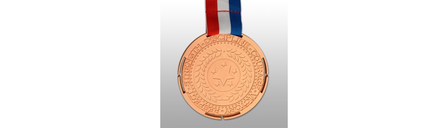 100MM MOTIVATION UV METAL PRINTED MEDAL (3MM THICK) - GOLD, SILVER OR BRONZE